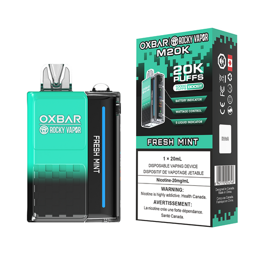 Vape jetable rechargeable OXBAR X Rocky Vapor M20K Puff