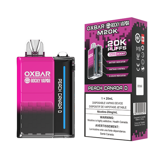 Vape jetable rechargeable OXBAR X Rocky Vapor M20K Puff